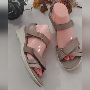 Ecco Gray Sandals Modern Comfort Design